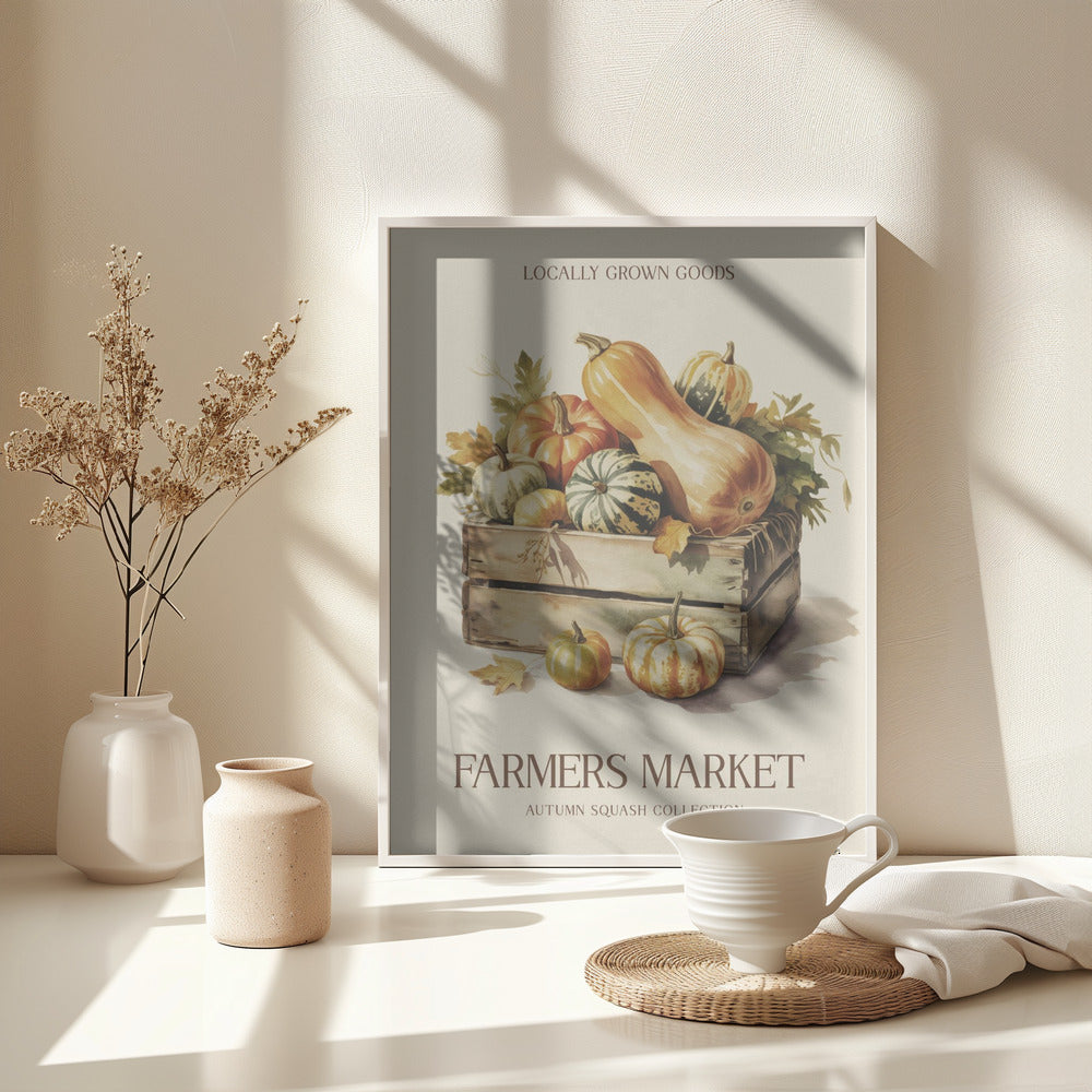 Farmers Market Squash - Poster / Art Print - interiör