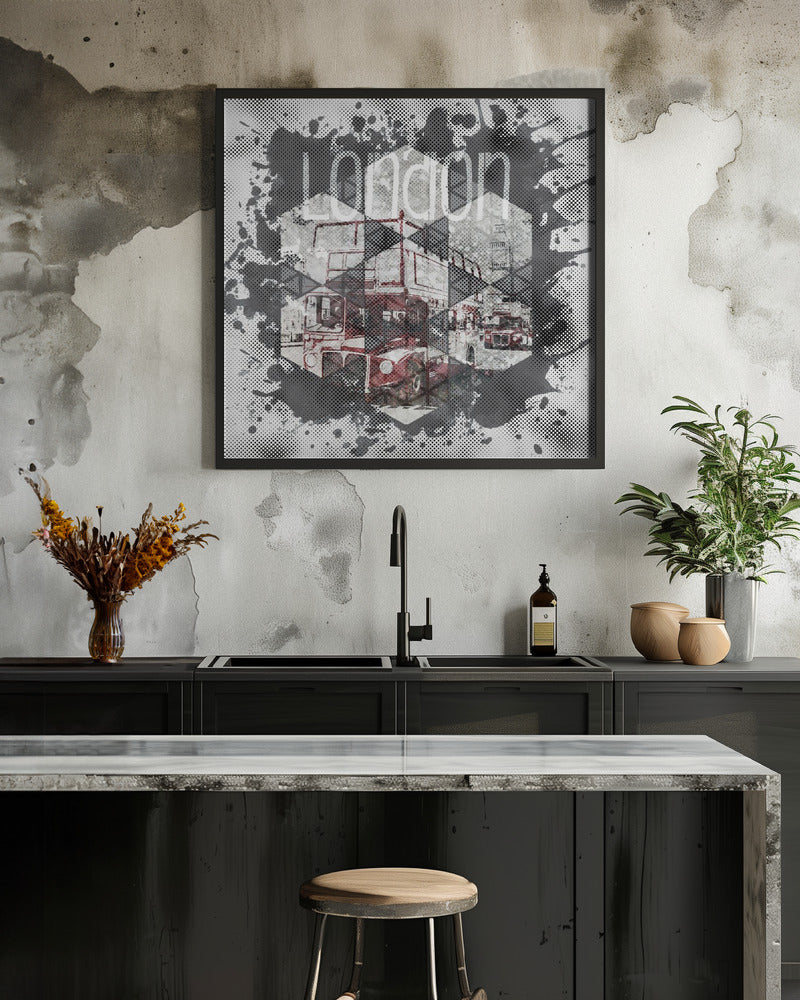 Graphic Art LONDON Streetscene - Poster / Art Print - interiör