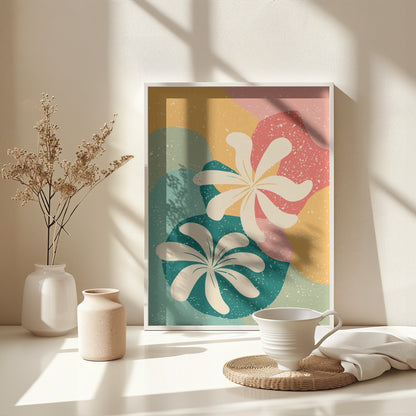 Abstract Flowers - Poster / Art Print - interiör