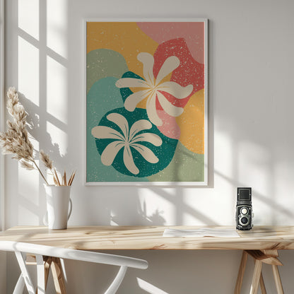 Abstract Flowers - Poster / Art Print - interiör