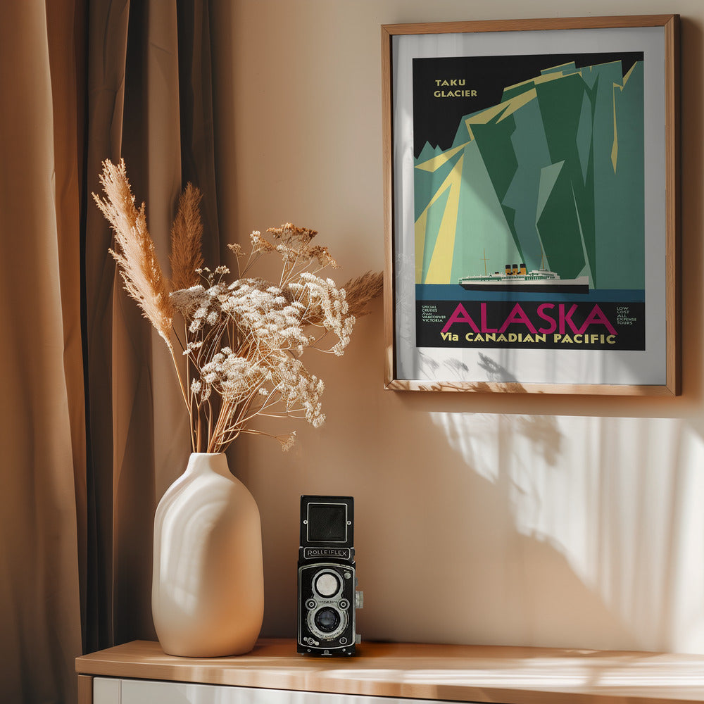 Alaska Via Canadian Pacific. Taku Glacier - Poster / Art Print - interiör