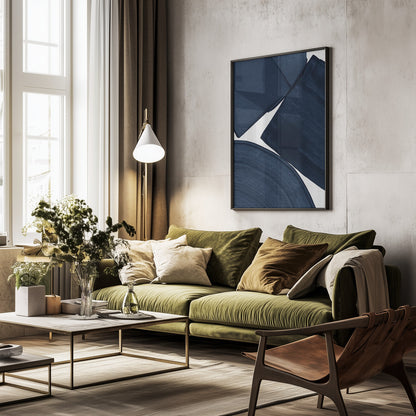 Minimalist Painting Blue II - Poster / Art Print - interiör