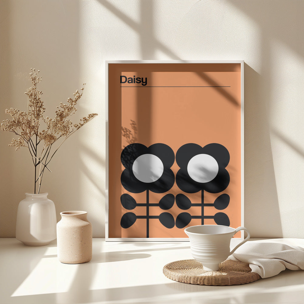 Daisy Mellow Yellow - Poster / Art Print - interiör
