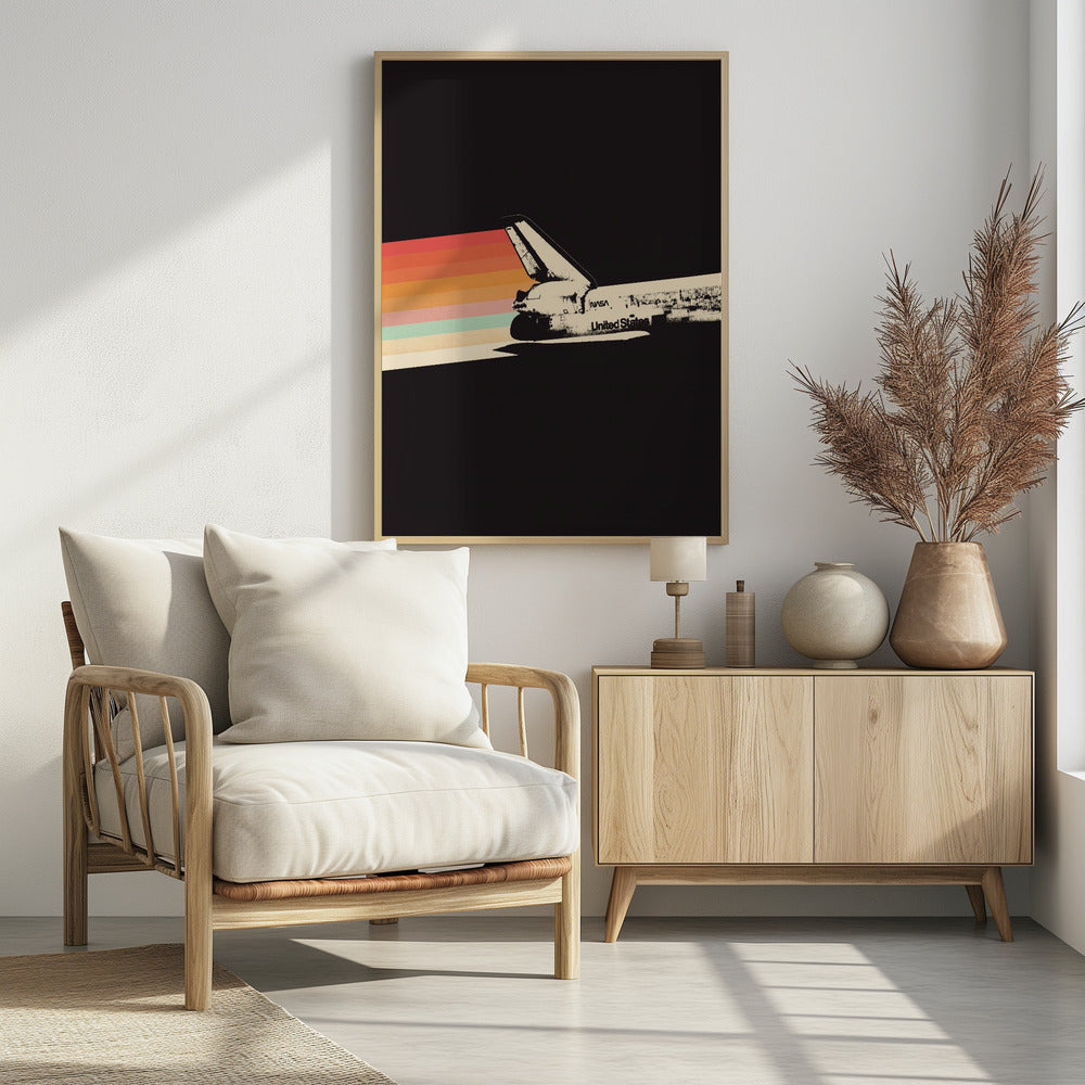 Space Ship Rainbow - Poster / Art Print - interiör