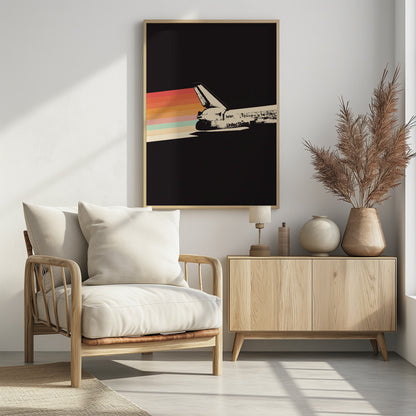 Space Ship Rainbow - Poster / Art Print - interiör