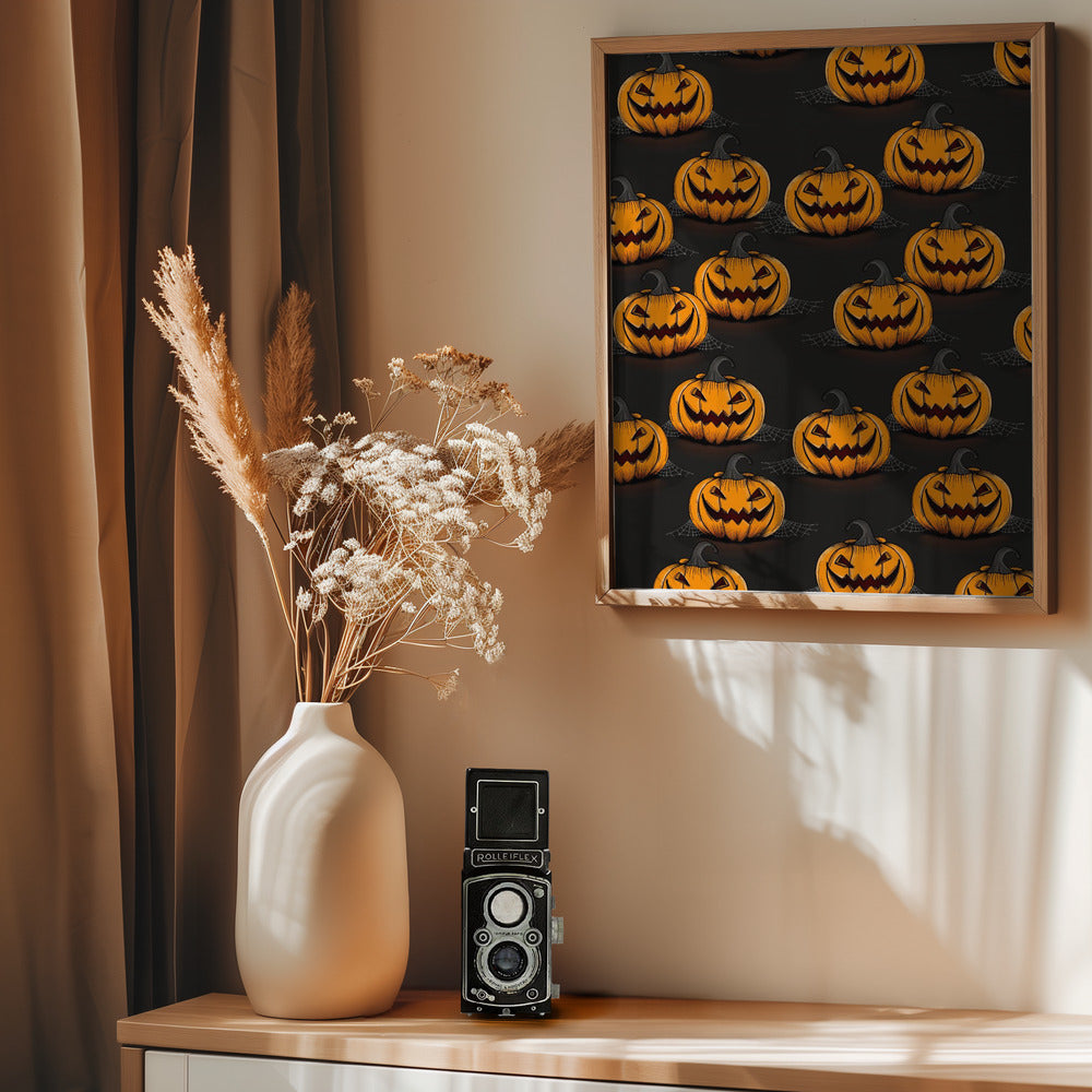 Halloween Jack-O-Lanterns - Poster / Art Print - interiör