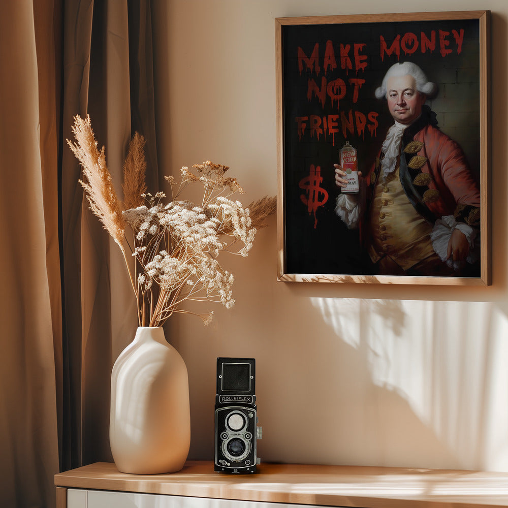 Make Money Not Friends - Poster / Art Print - interiör