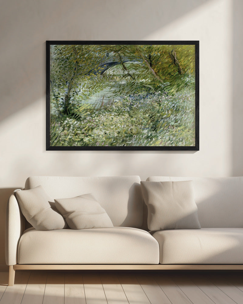 Vincent Van Gogh's River Bank In Springtime (1887) - Poster / Art Print - interiör