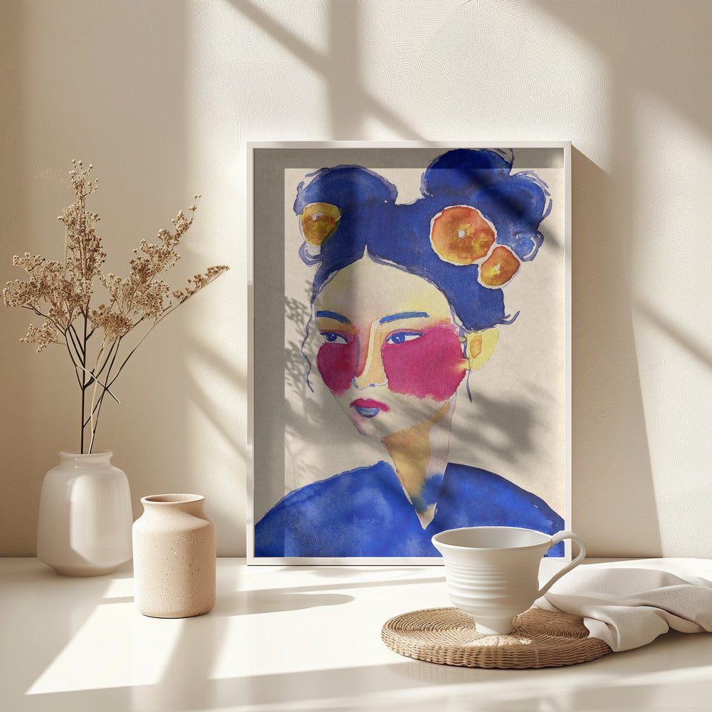Asian Girl - Poster / Art Print - interiör