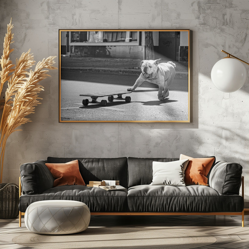 Dogs just want to have fun - Poster / Art Print - interiör