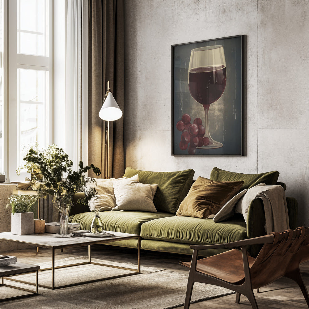 Red Red Wine No 1 - Poster / Art Print - interiör