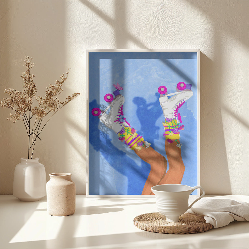 Skate like a Girl - Poster / Art Print - interiör