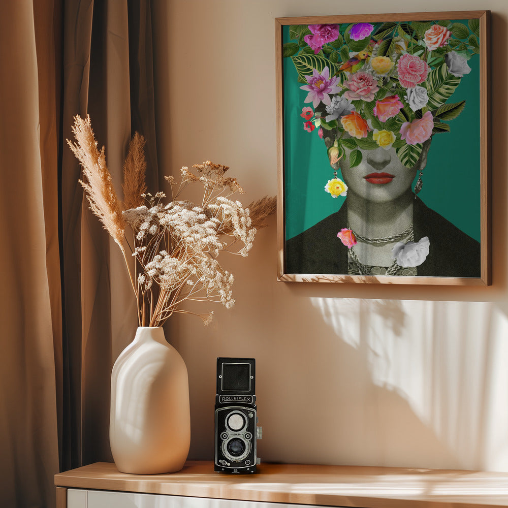 Floral Frida - Poster / Art Print - interiör