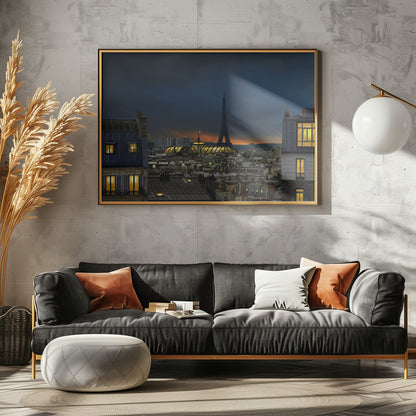the twilight falls on the city of lights - Poster / Art Print - interiör