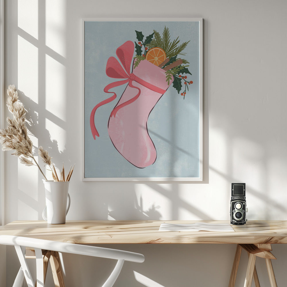 Christmas stocking - Poster / Art Print - interiör