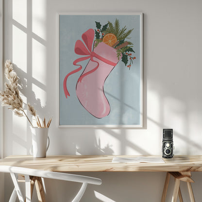 Christmas stocking - Poster / Art Print - interiör