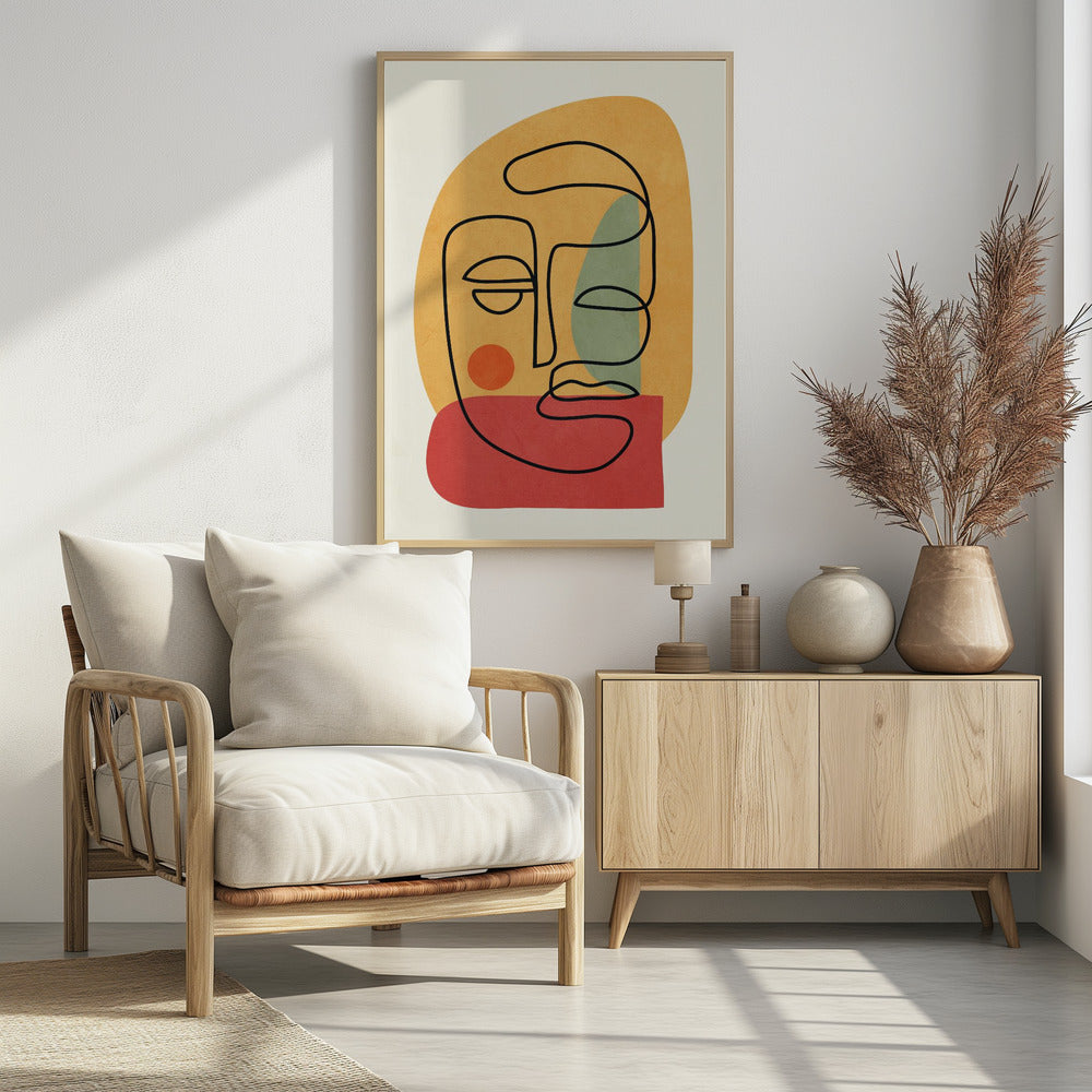 Abstract Faces 8 - Poster / Art Print - interiör