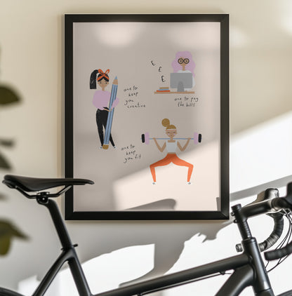 You Need 3x Hobbies - Poster / Art Print - interiör