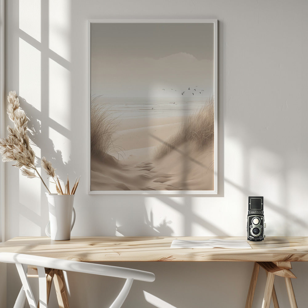 Sand Dunes By the Sea No 1 - Poster / Art Print - interiör