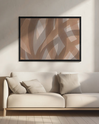Neutral Abstract Watercolor In Nude and Pastel 5 - Poster / Art Print - interiör