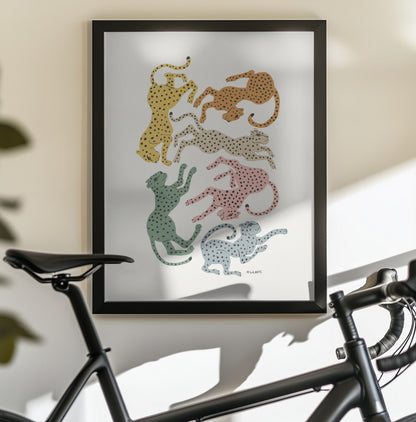 Colorful Cheetahs - Poster / Art Print - interiör