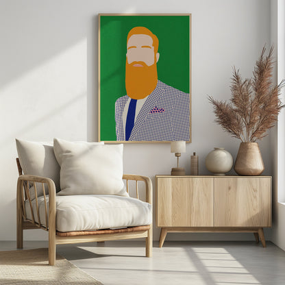 Men From Barber Shop - Poster / Art Print - interiör