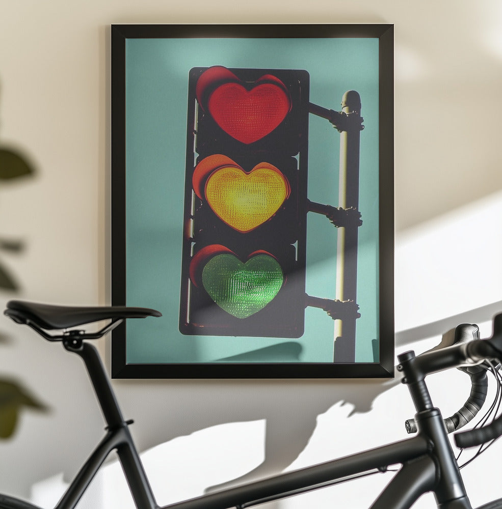 Traffic Light In Love - Poster / Art Print - interiör