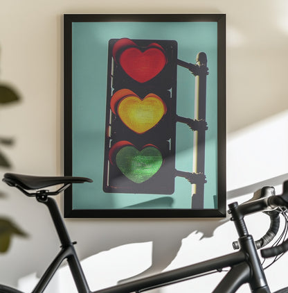Traffic Light In Love - Poster / Art Print - interiör
