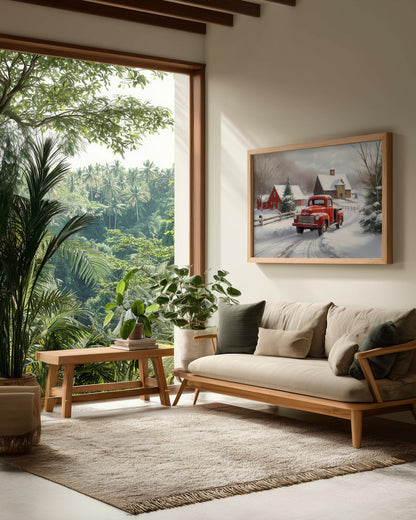Christmas Truck - Poster / Art Print - interiör