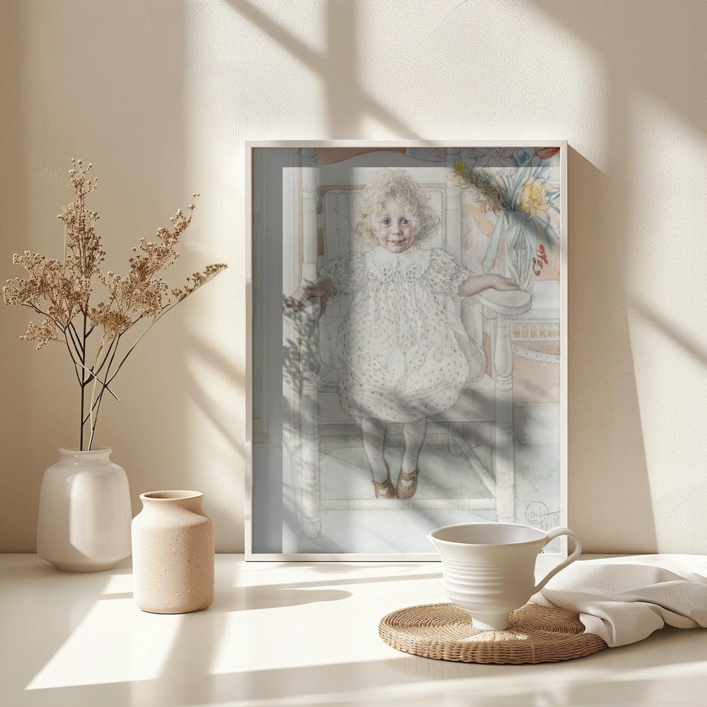 Portrait of Inga Maria Thiel, 1918 - Poster / Art Print - interiör