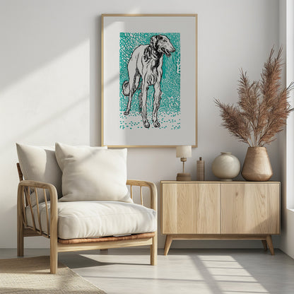 Greyhound - Poster / Art Print - interiör