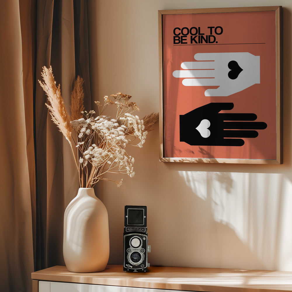 Cool To Be Kind Salmon - Poster / Art Print - interiör