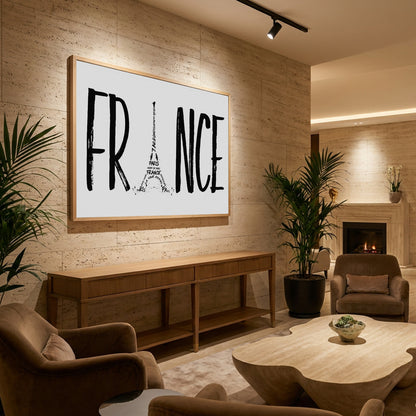 FRANCE Typography - Poster / Art Print - interiör