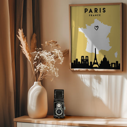 City Love Maps 64 - Poster / Art Print - interiör