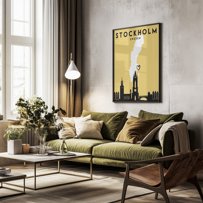 City Love Maps 83 - Poster / Art Print - interiör