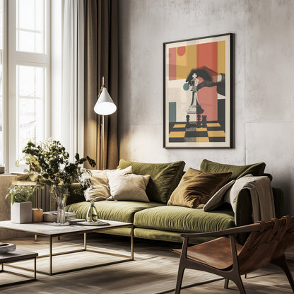 The Chess Player - Poster / Art Print - interiör