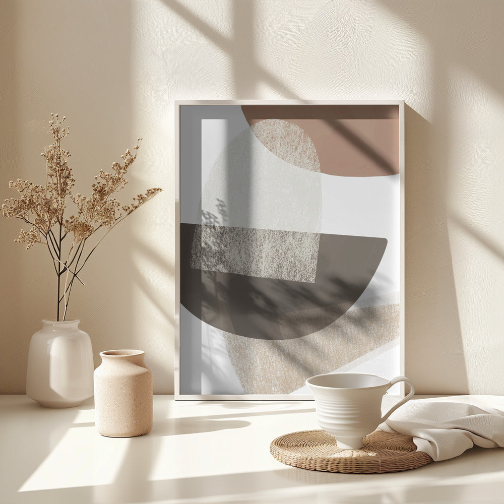 Earth Tone Geometric Art - Poster / Art Print - interiör