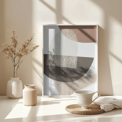 Earth Tone Geometric Art - Poster / Art Print - interiör