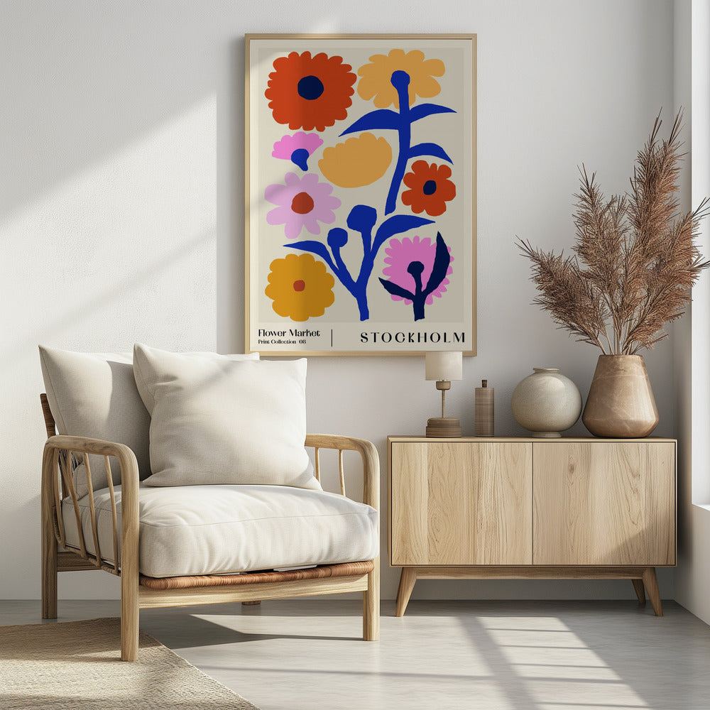 Flower Market. Stockholm - Poster / Art Print - interiör