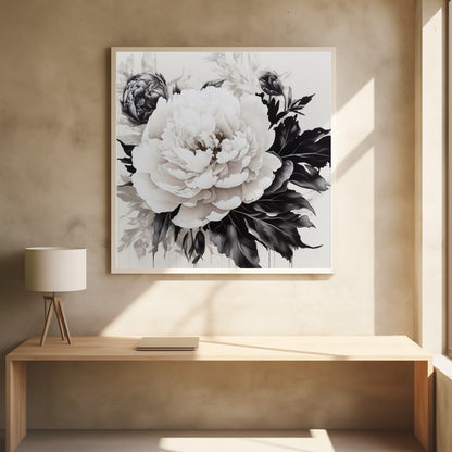 Peonies Sketch - Poster / Art Print - interiör