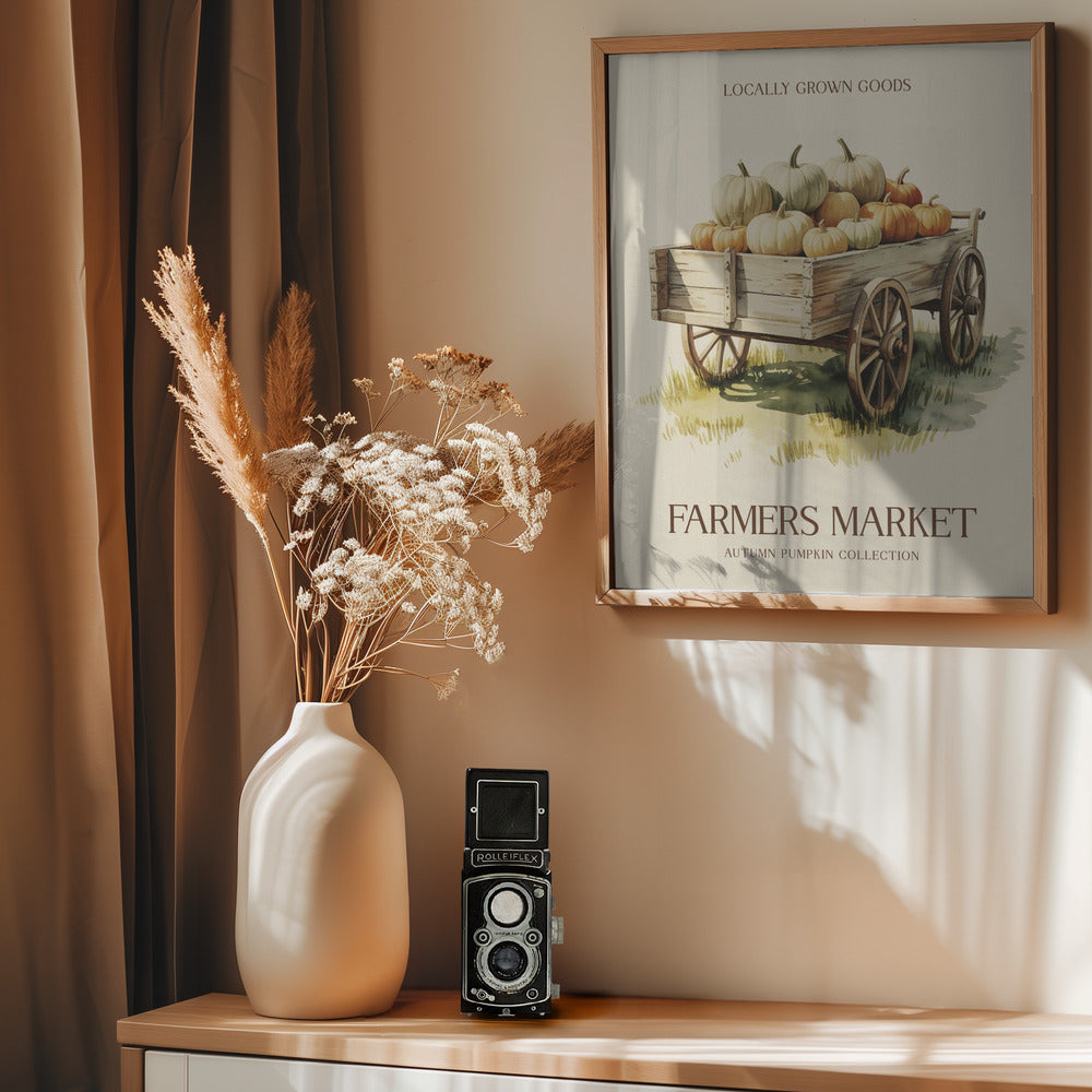 Farmers Market Pumpkin - Poster / Art Print - interiör
