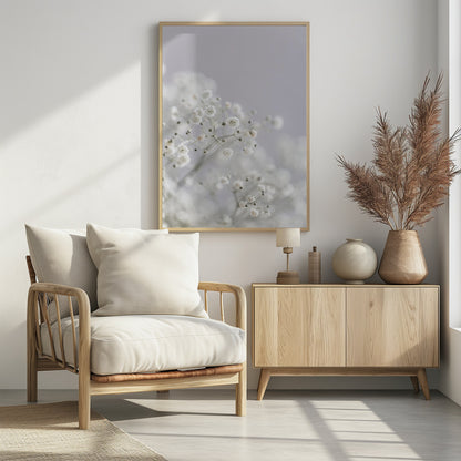 White Breath Flowers - Poster / Art Print - interiör