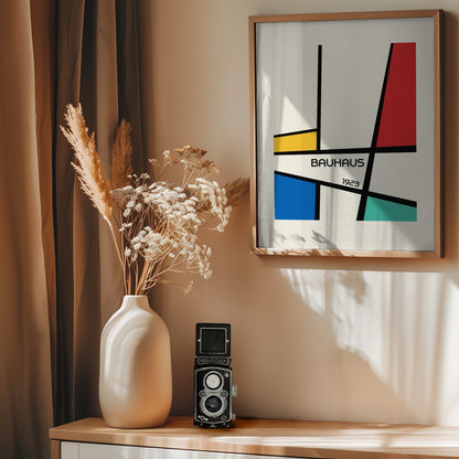 Bauhaus Geometric Design Retro - Poster / Art Print - interiör