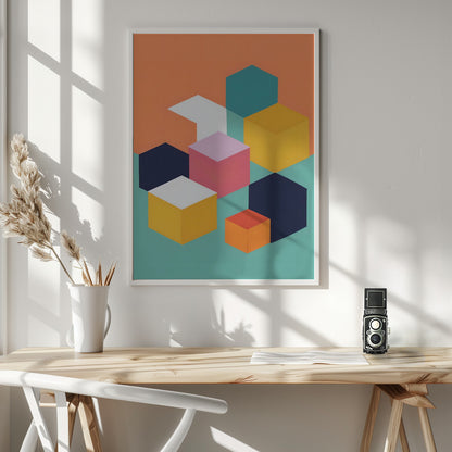 Cubes - Poster / Art Print - interiör