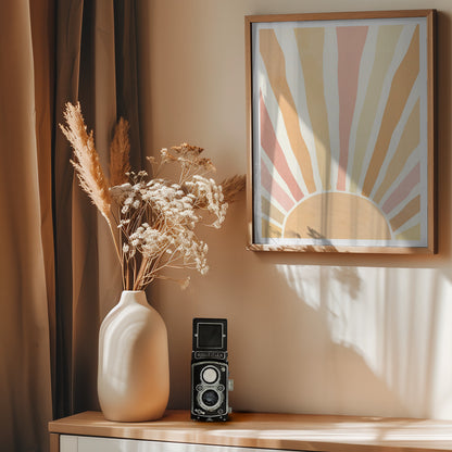 Boho sunrise - Poster / Art Print - interiör