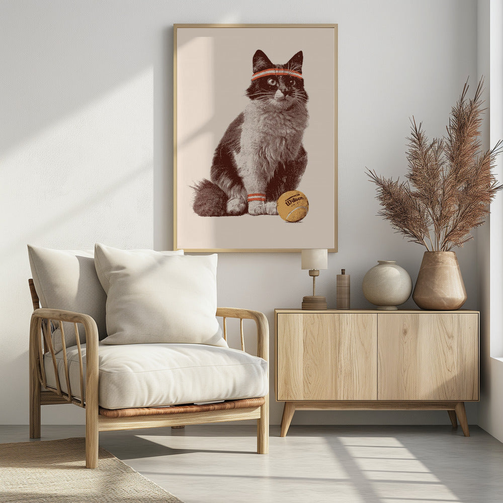 Chat Tennis - Poster / Art Print - interiör