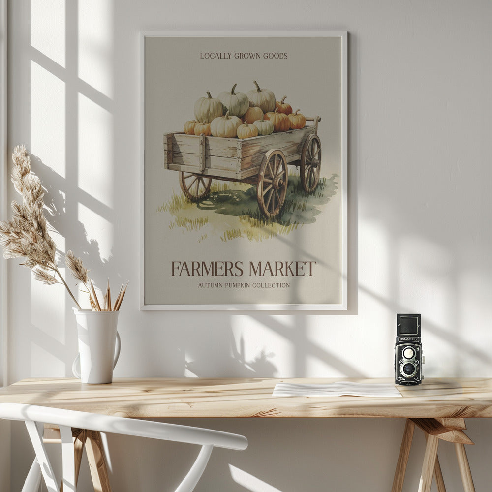 Farmers Market Pumpkin - Poster / Art Print - interiör