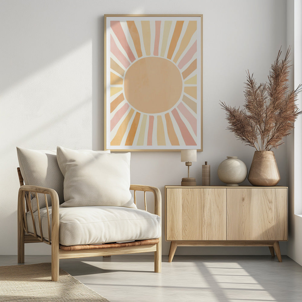 Boho sun - Poster / Art Print - interiör