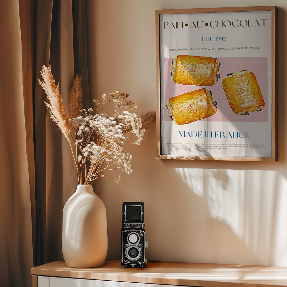 Pain Au Chocolat Print - Poster / Art Print - interiör