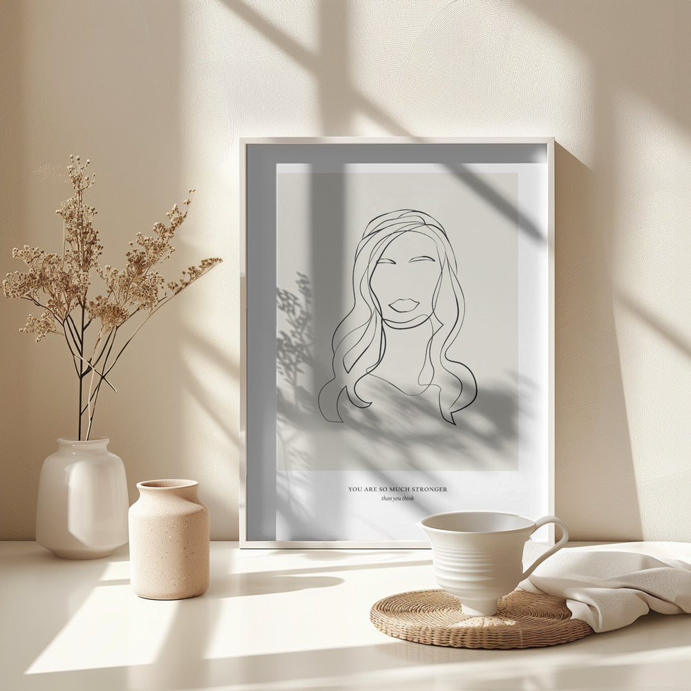 Modern Line Art - Poster / Art Print - interiör